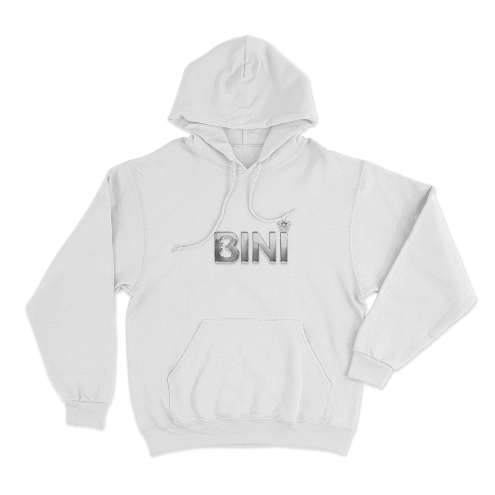 Bini Flower Logo Unisex Hoodie White Bini Flower Logo Unisex Hoodie White