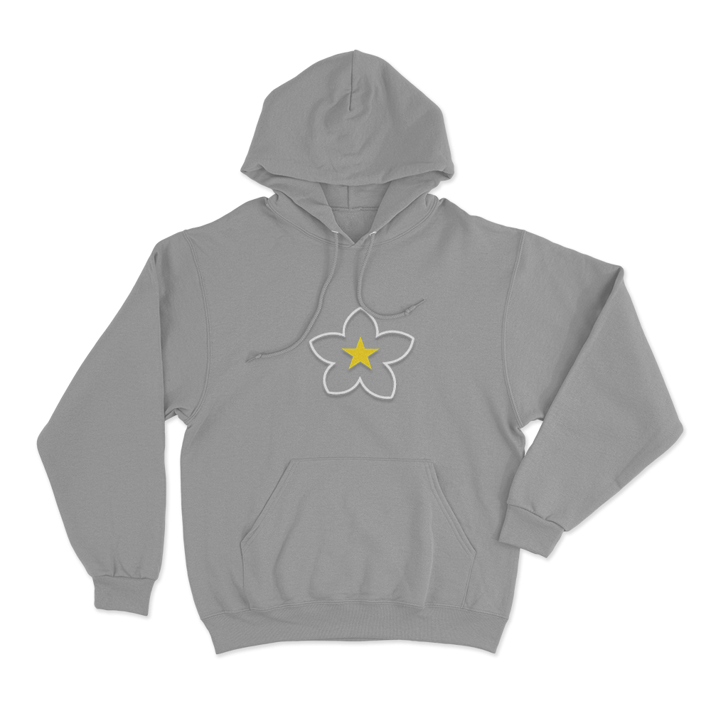 Flower Logo Unisex Hoodie Grey Flower Logo Unisex Hoodie Grey