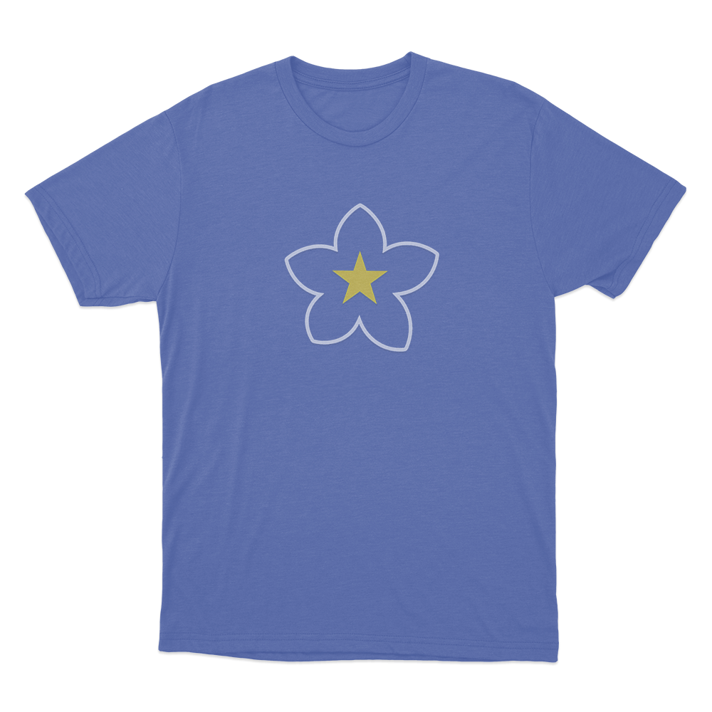 Flower Logo Unisex T Shirt Blue Flower Logo Unisex T Shirt Blue
