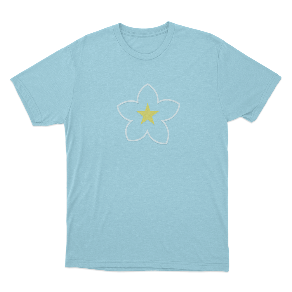 Flower Logo Unisex T Shirt Sky Blue Flower Logo Unisex T Shirt Sky Blue