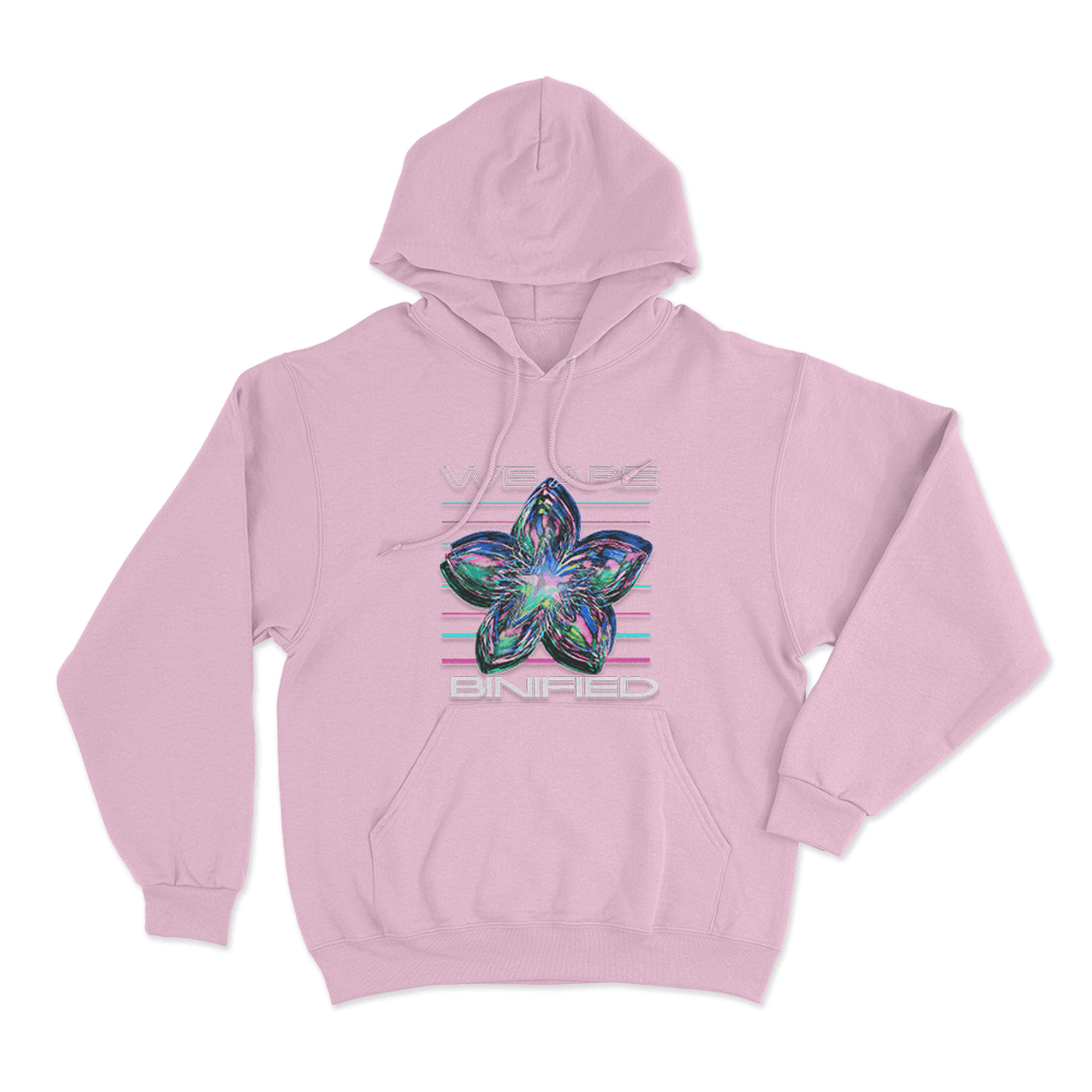 We Are Binified Flower Unisex Hoodie Pink We Are Binified Flower Unisex Hoodie Pink