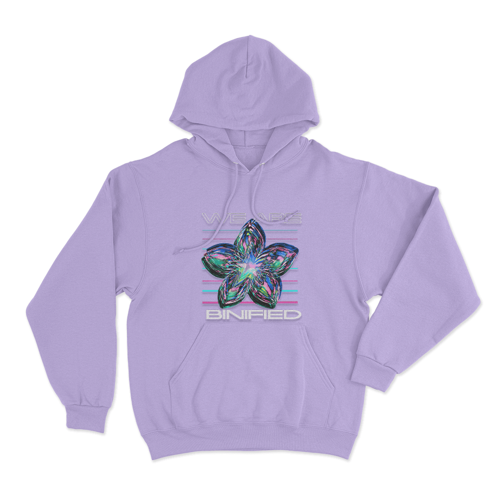We Are Binified Flower Unisex Hoodie Purple We Are Binified Flower Unisex Hoodie Purple