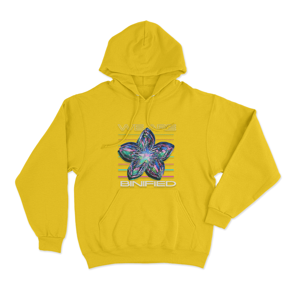 We Are Binified Flower Unisex Hoodie Yellow We Are Binified Flower Unisex Hoodie Yellow